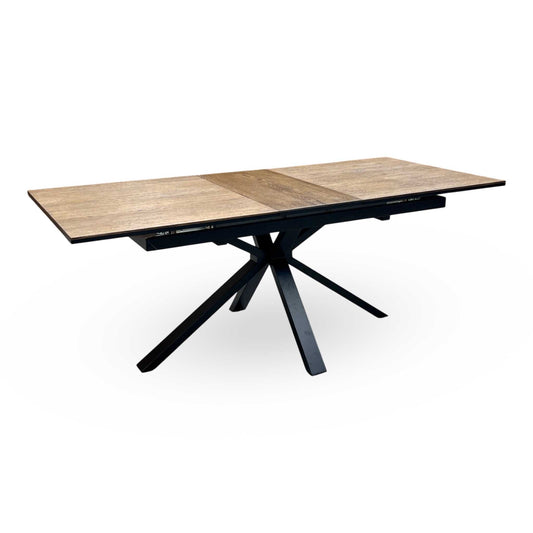 ‘Jupiter’ Dark Oak Pop Up Extending Dining Table Furniture Village