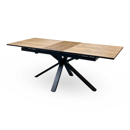 ‘Jupiter’ Dark Oak Pop Up Extending Dining Table Furniture Village