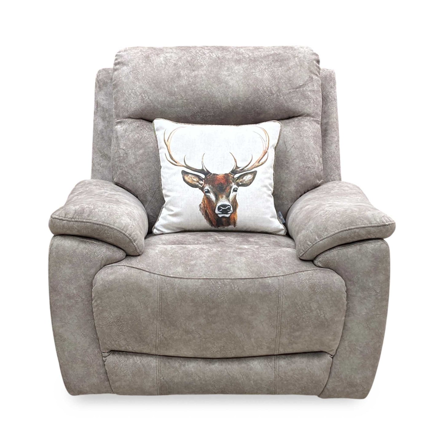 ‘Sloane’ Marble Charcoal Grey Velvet Fabric Power Recliner Chair Furniture Village