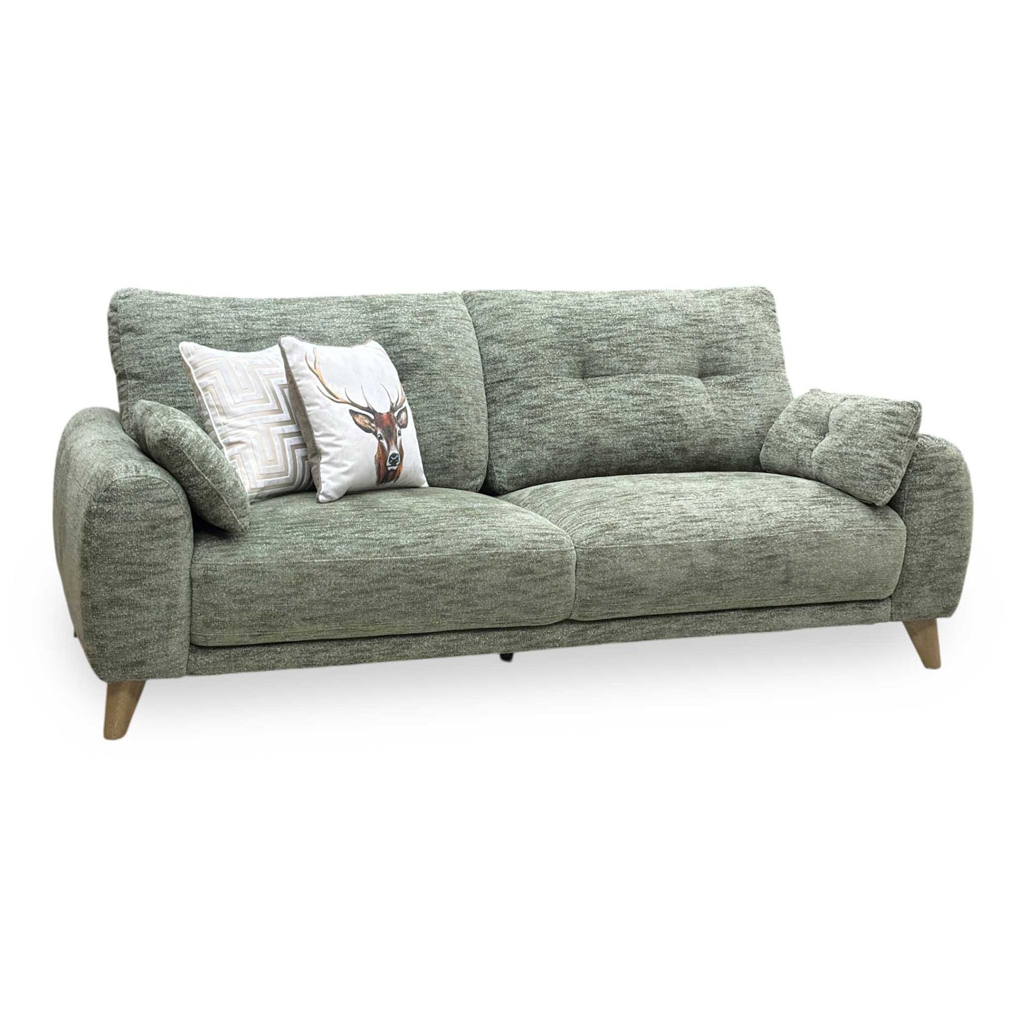 ‘Malmo’ Fab-Mga-R11 Olive Green Fabric 3 Seater Sofa Furniture Village