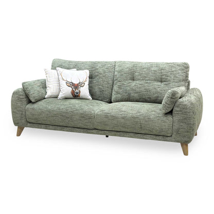 ‘Malmo’ Fab-Mga-R11 Olive Green Fabric 3 Seater Sofa Furniture Village