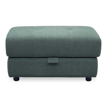 'Goliath' Oxford 94019 Moss Green Fabric Storage Footstool Furniture Village