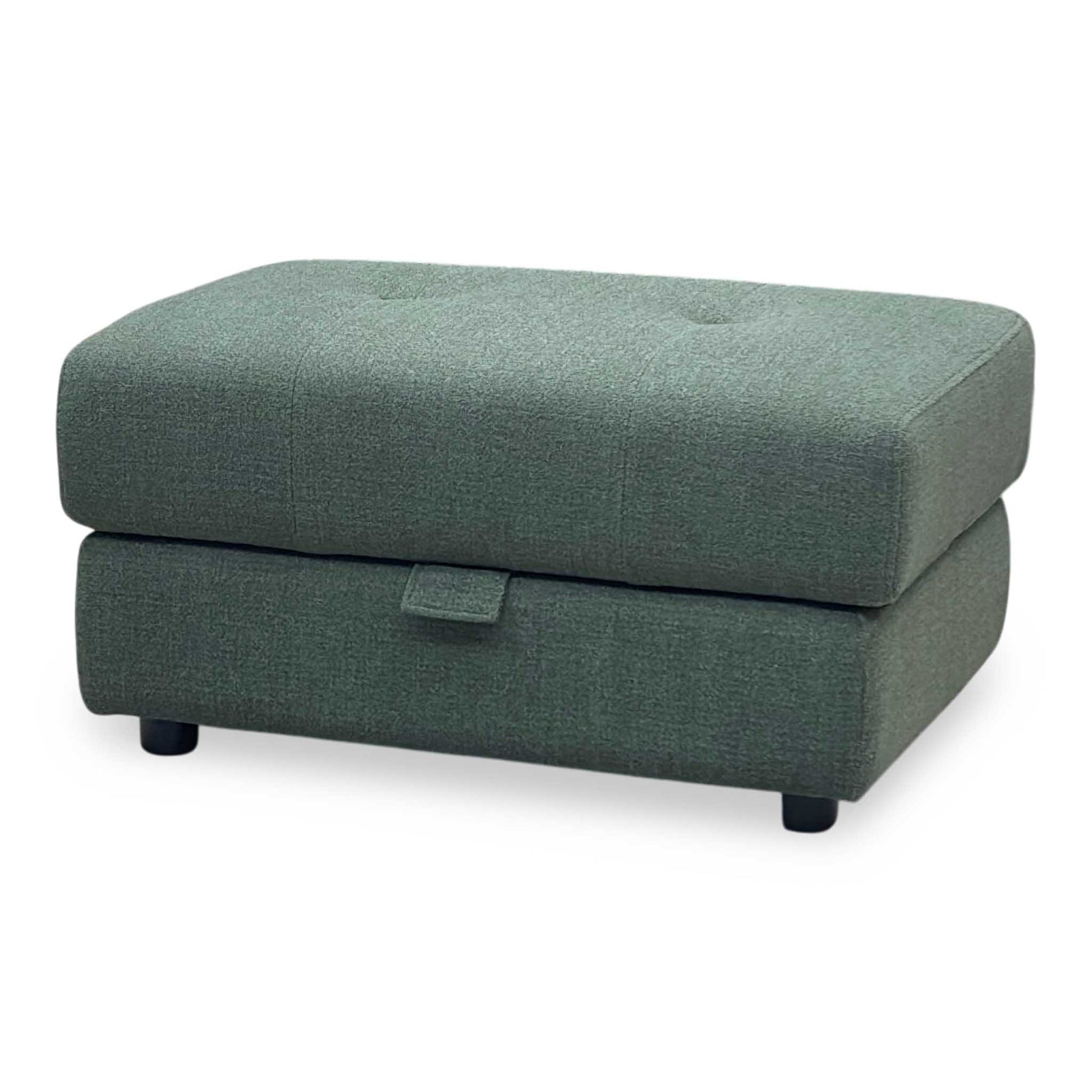 'Goliath' Oxford 94019 Moss Green Fabric Storage Footstool Furniture Village