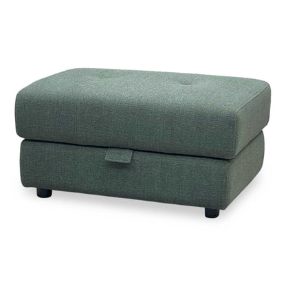'Goliath' Oxford 94019 Moss Green Fabric Storage Footstool Furniture Village
