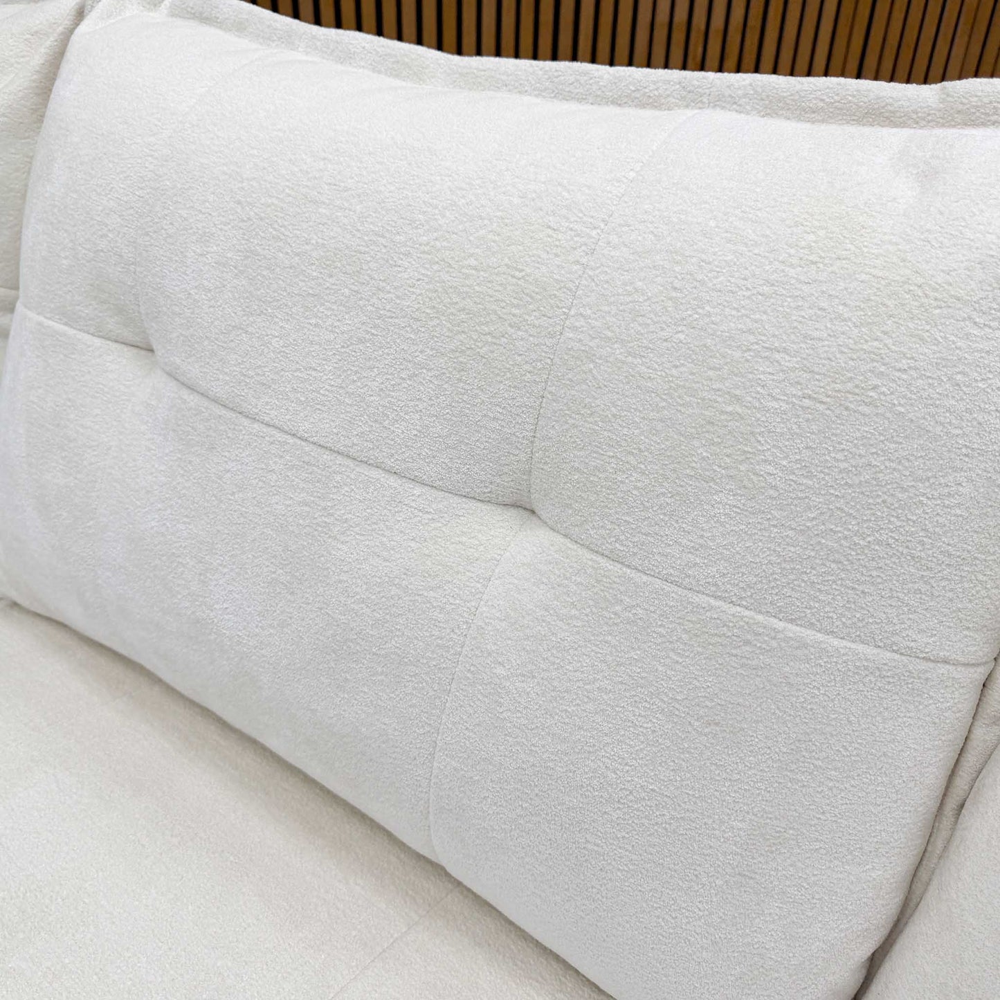 'Goliath' Hudson Ivory White Fabric Left Hand Facing Corner Sofa Furniture Village