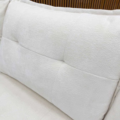 'Goliath' Hudson Ivory White Fabric Left Hand Facing Corner Sofa Furniture Village
