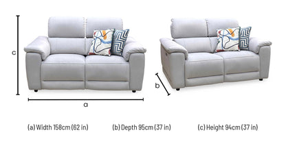 ‘Genius’ Bella Lead Grey 43451 Velvet Fabric 2 Seater Power Recliner Sofa with Power Headrests Furniture Village