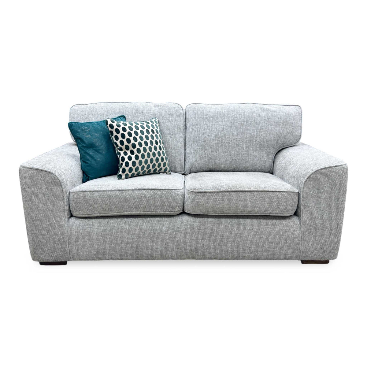 'Emilia' Silver Woven Fabric 2 Seater Sofa Furniture Village