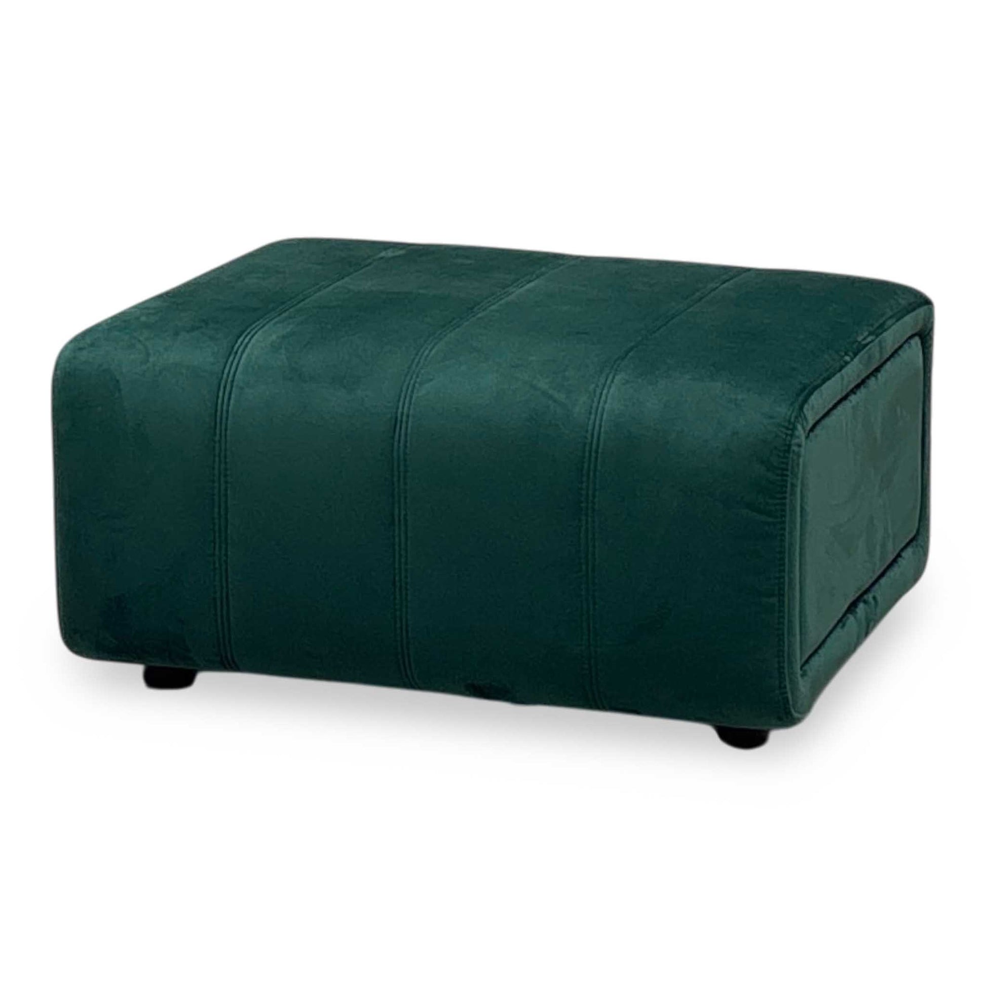 ‘Elphaba’ Opulence Bottle Green Velvet Fabric Storage Footstool Furniture Village