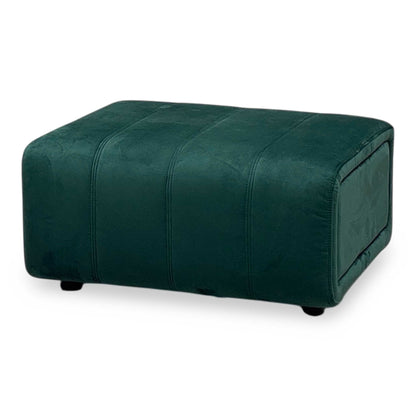 ‘Elphaba’ Opulence Bottle Green Velvet Fabric Storage Footstool Furniture Village