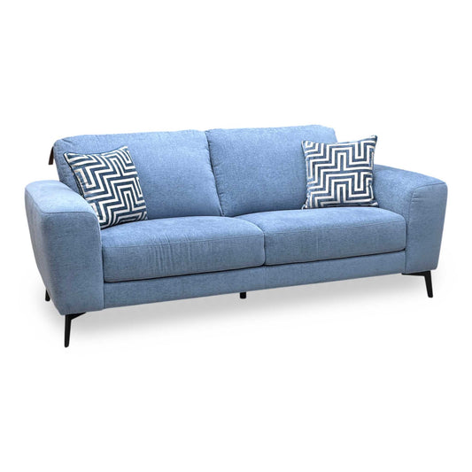 ‘Bocelli’ Shore Indigo Light Blue Fabric 3 Seater Sofa Furniture Village