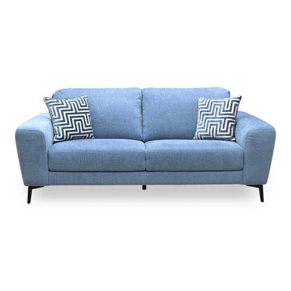 ‘Bocelli’ Shore Indigo Light Blue Fabric 3 Seater Sofa Furniture Village