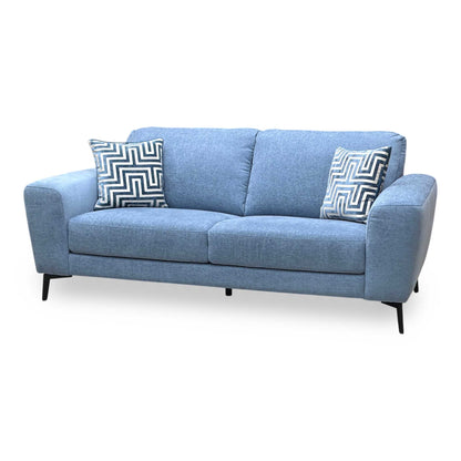‘Bocelli’ Shore Indigo Light Blue Fabric 3 Seater Sofa Furniture Village
