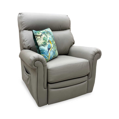G Plan 'Avon' Grey Leather Lift and Rise Recliner Armchair Furniture Village