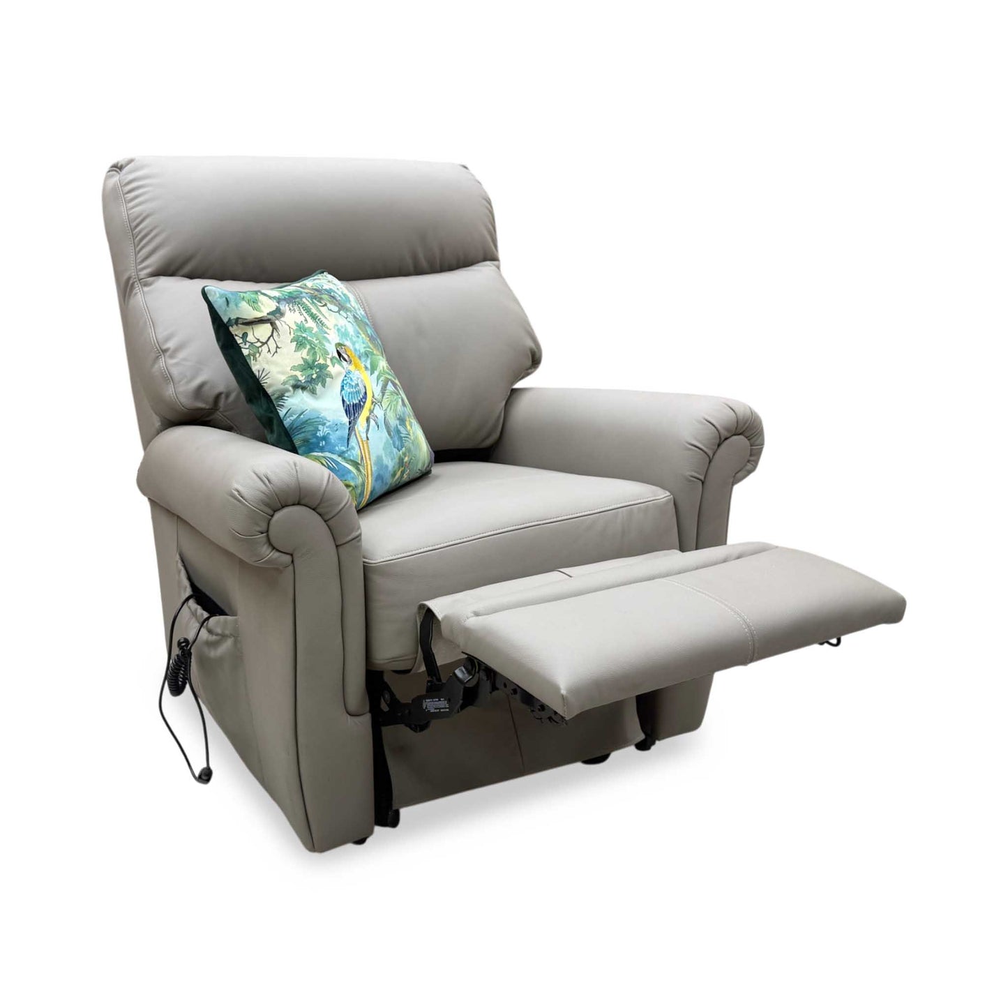 G Plan 'Avon' Grey Leather Lift and Rise Recliner Armchair Furniture Village