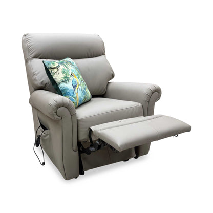 G Plan 'Avon' Grey Leather Lift and Rise Recliner Armchair Furniture Village