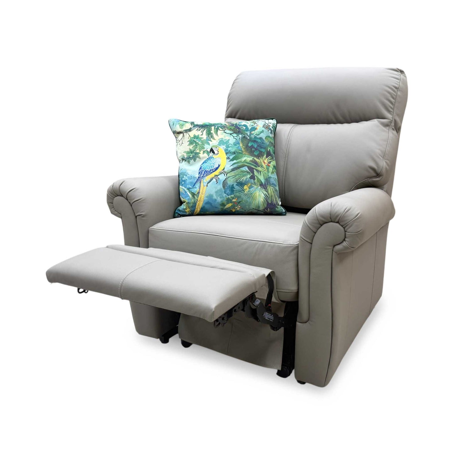 G Plan 'Avon' Grey Leather Lift and Rise Recliner Armchair Furniture Village