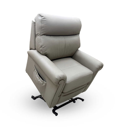 G Plan 'Avon' Grey Leather Lift and Rise Recliner Armchair Furniture Village