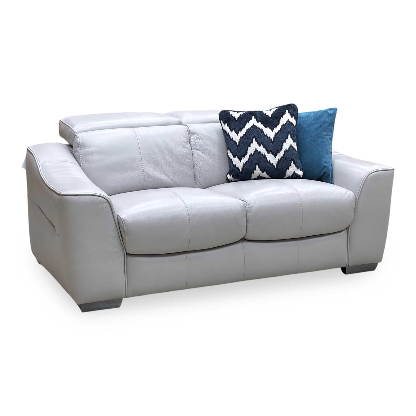 World of Leather ‘Xavier’ Hw-251e Grey Leather 2 Seater Sofa Furniture Village