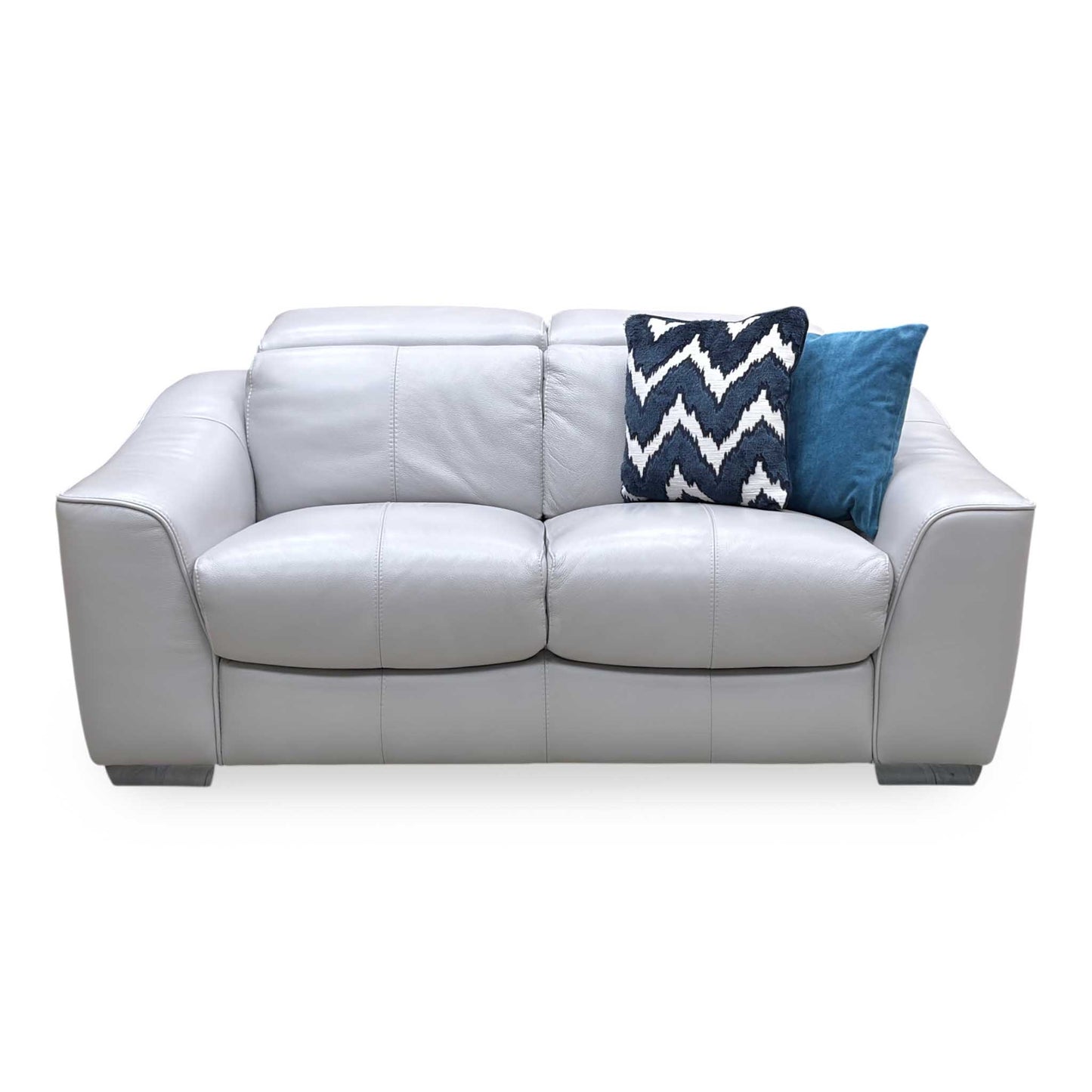 World of Leather ‘Xavier’ Hw-251e Grey Leather 2 Seater Sofa Furniture Village