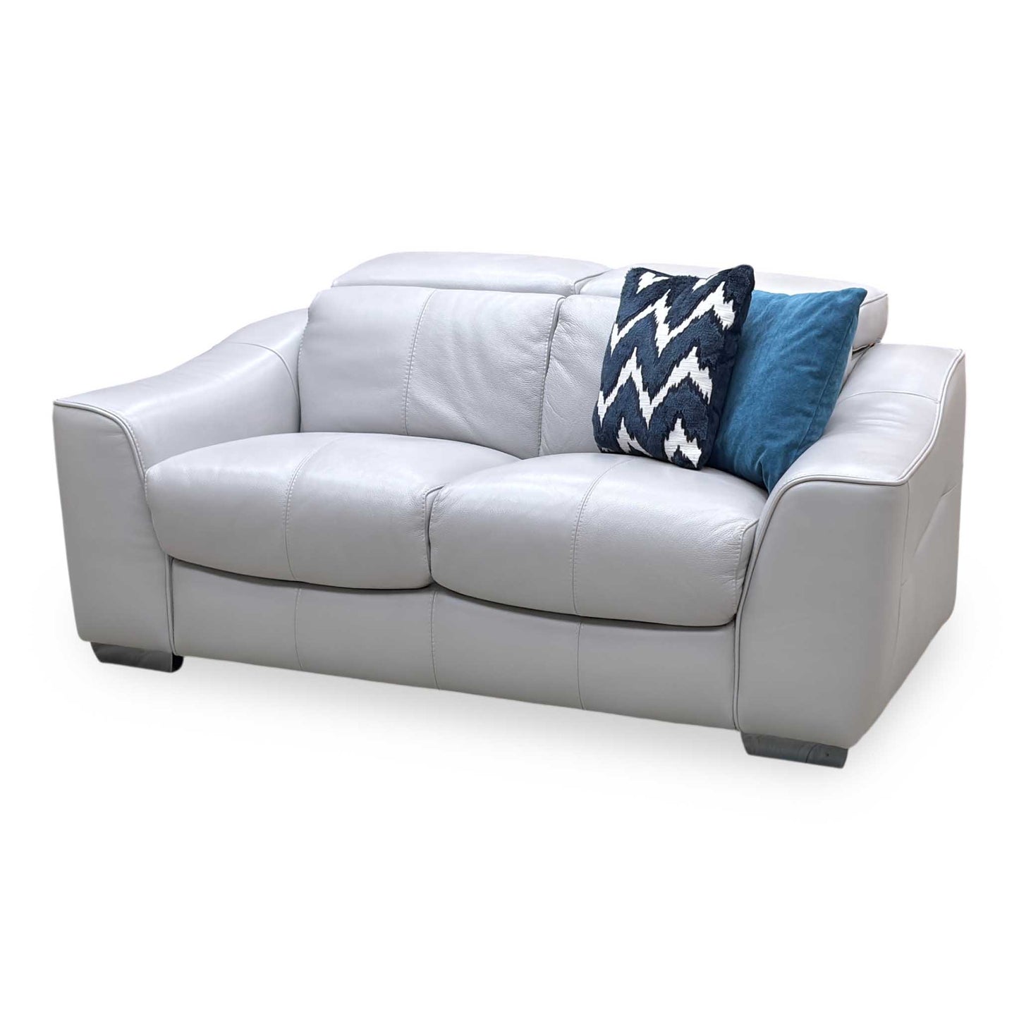 World of Leather ‘Xavier’ Hw-251e Grey Leather 2 Seater Sofa Furniture Village