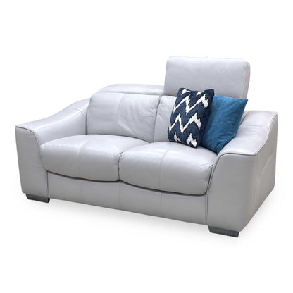 World of Leather ‘Xavier’ Hw-251e Grey Leather 2 Seater Sofa Furniture Village