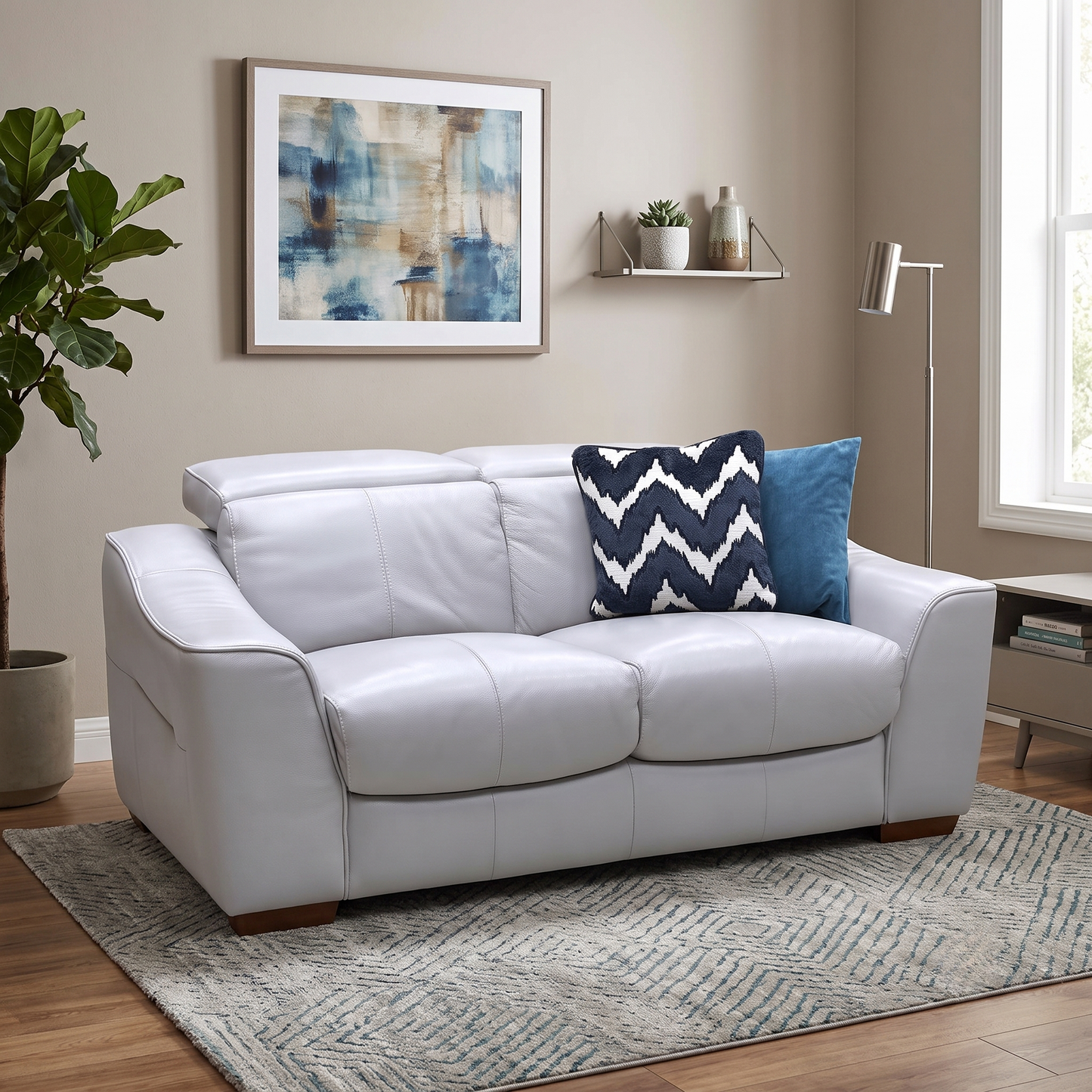 World of Leather ‘Xavier’ Hw-251e Grey Leather 2 Seater Sofa Furniture Village