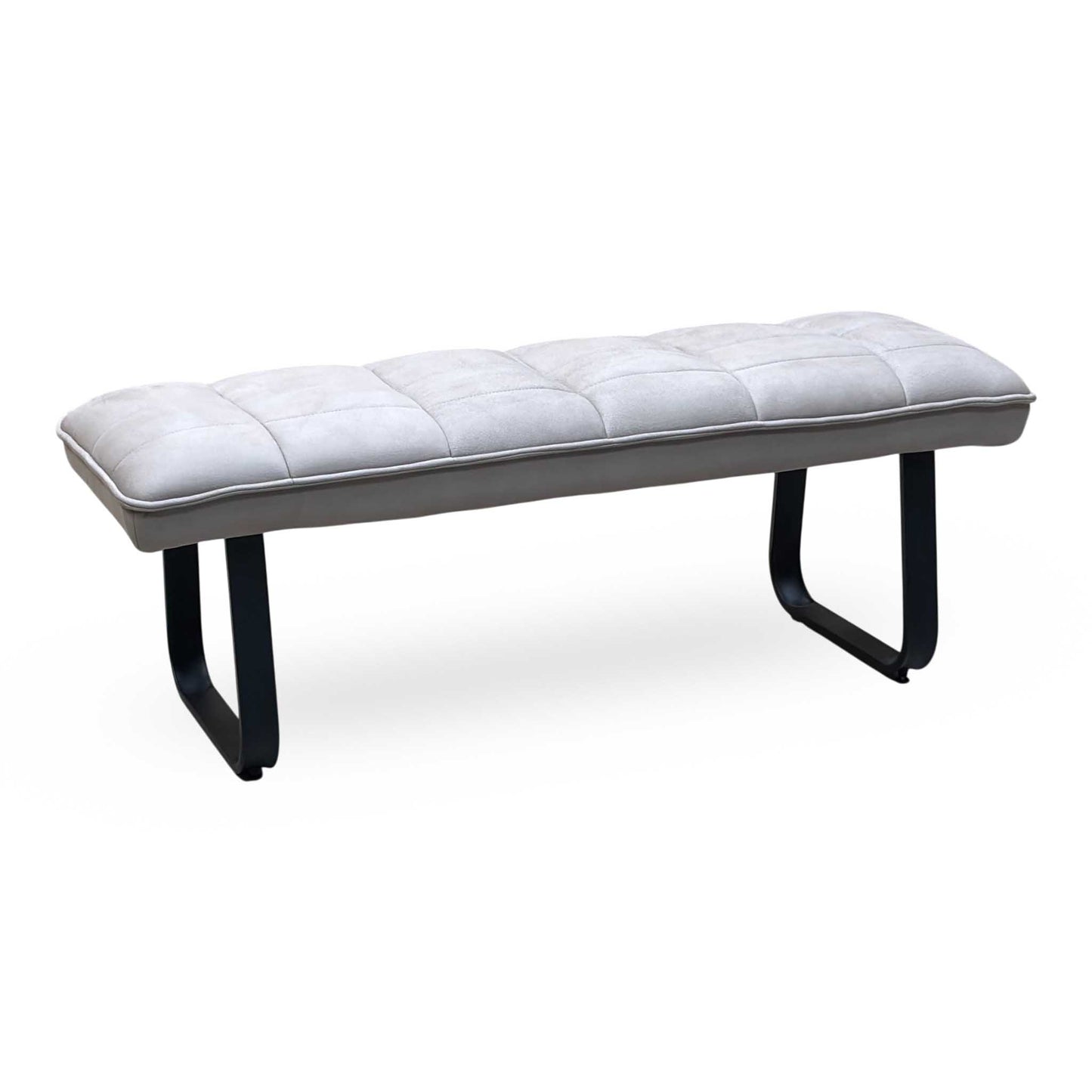 ‘Luno’ Taupe Faux Leather Low Bench Furniture Village