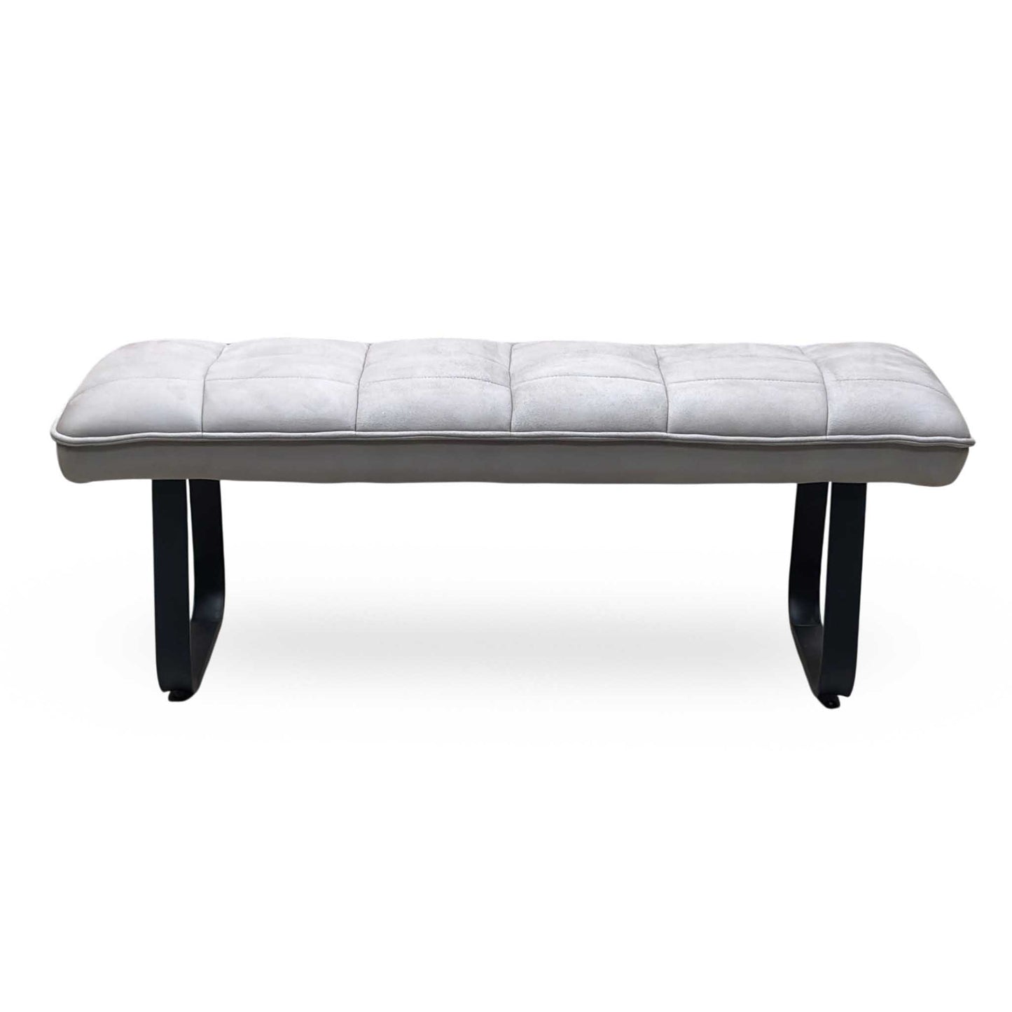 ‘Luno’ Taupe Faux Leather Low Bench Furniture Village