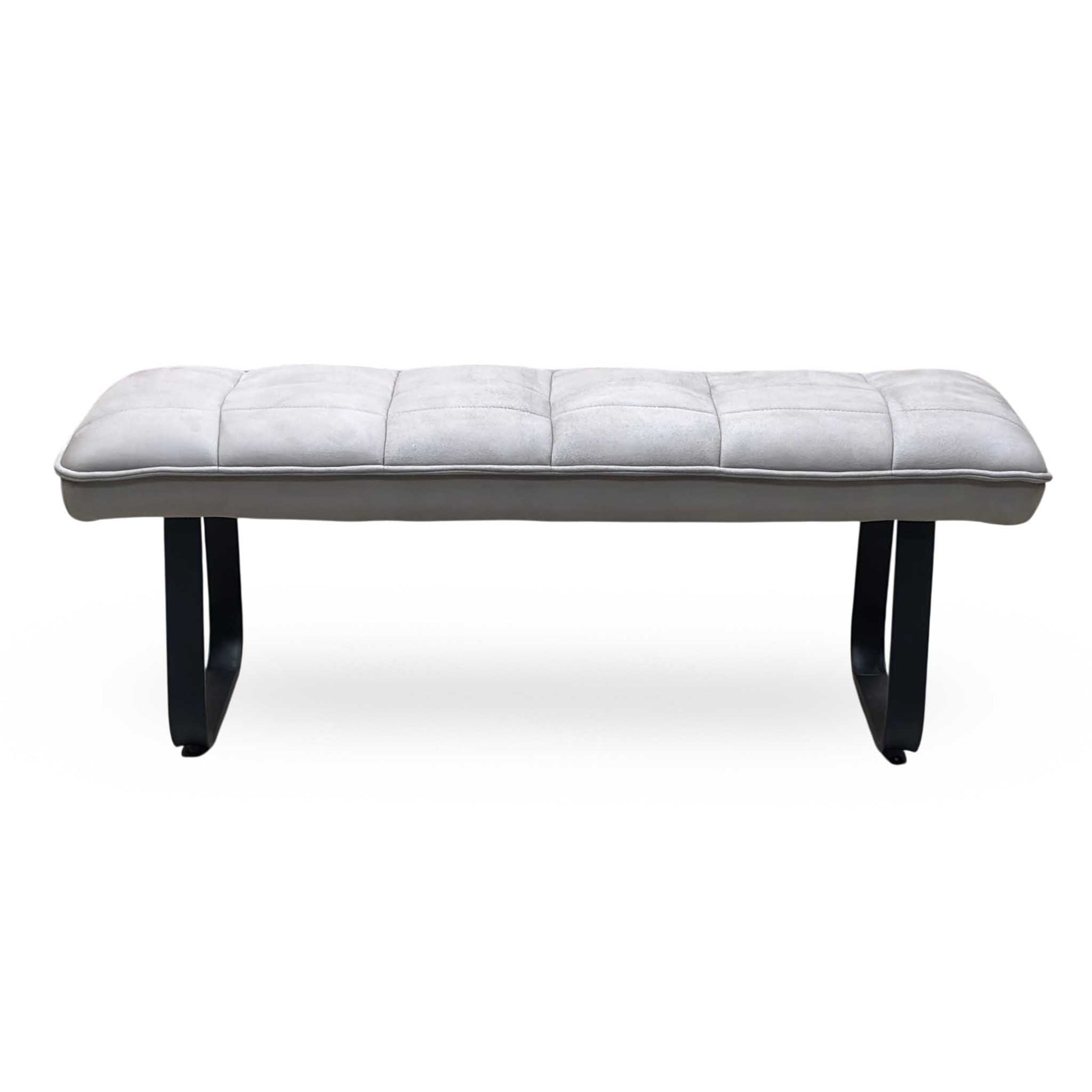 ‘Luno’ Taupe Faux Leather Low Bench Furniture Village
