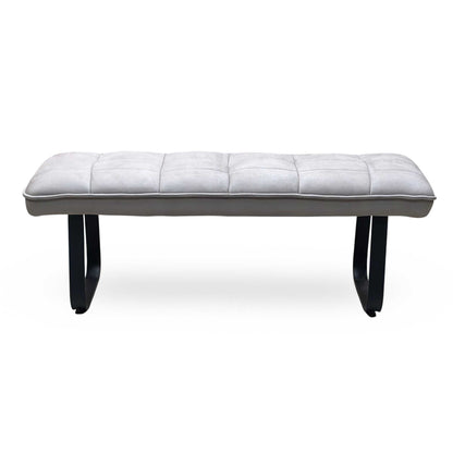 ‘Luno’ Taupe Faux Leather Low Bench Furniture Village