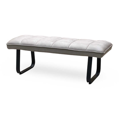 ‘Luno’ Taupe Faux Leather Low Bench Furniture Village