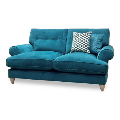 The Lounge Co. ‘Bronwyn’ Eve259 Evening Teal Fabric 2.5 Seater Classic Back Sofa Furniture Village