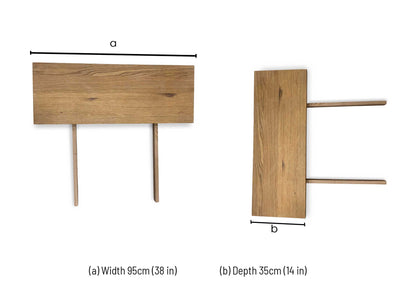 ‘Earth’ Solid Light Oak 35cm Extension Leaf for Star Base Dining Table – view 7