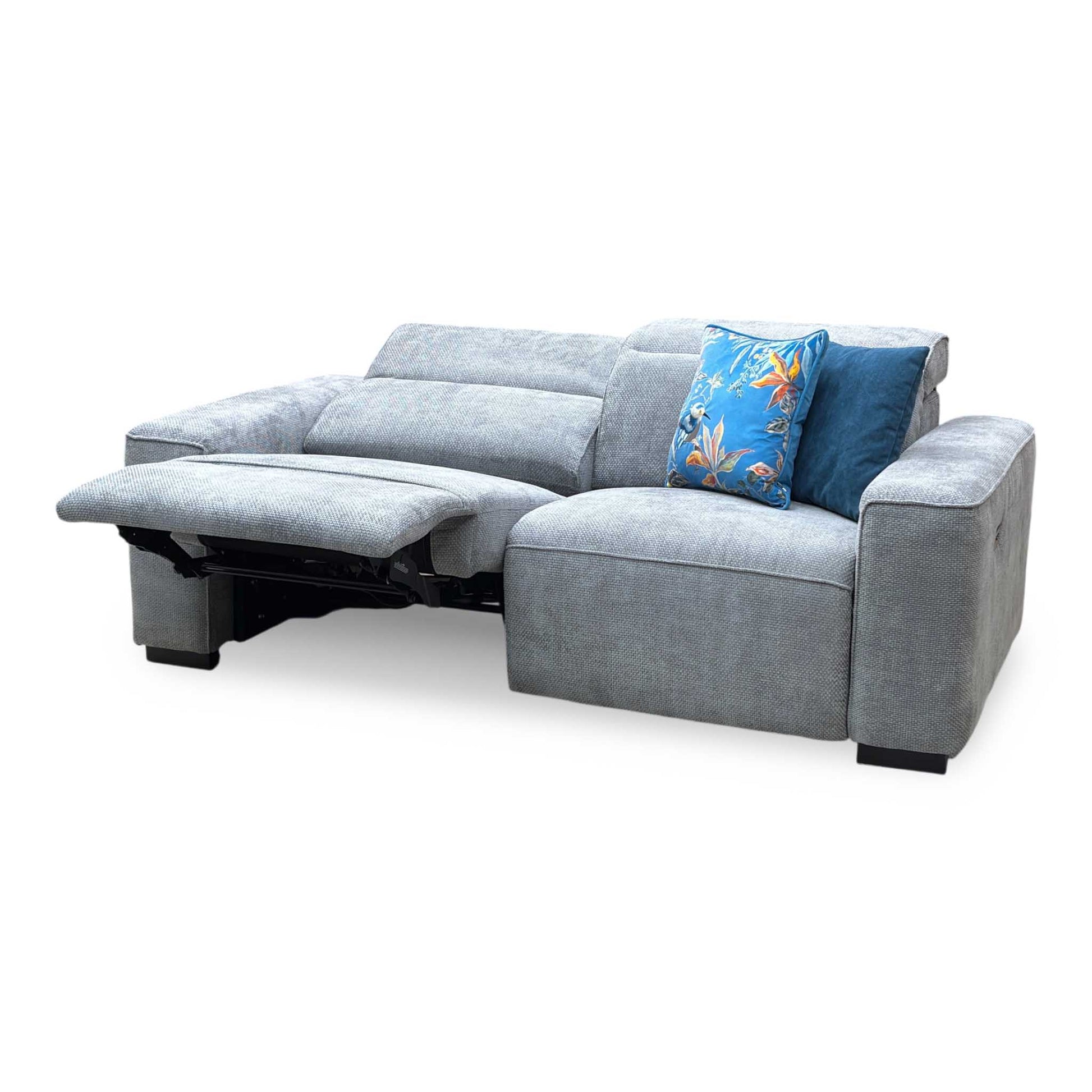 ‘Venosa’ Grey Fabric 3 Seater Power Recliner Sofa Very.com