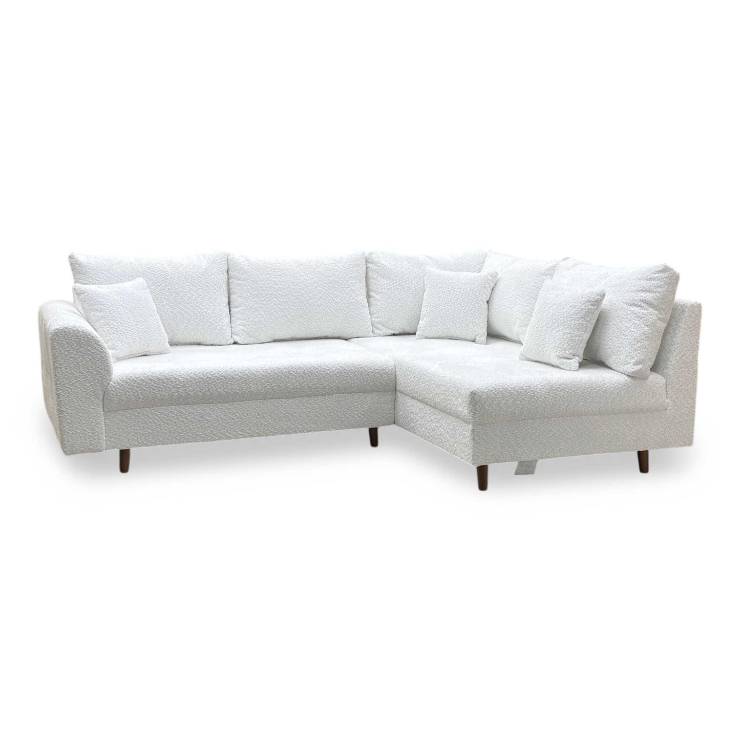 ‘Rune’ Natural Boucle Fabric Right Hand Facing Corner Chaise Sofa Very.com