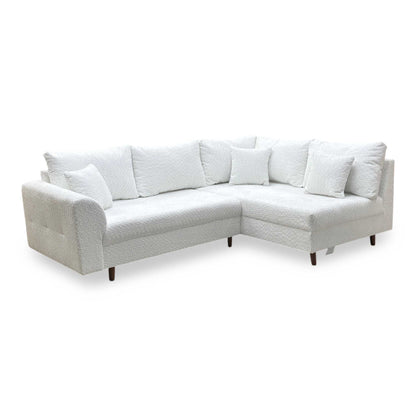 ‘Rune’ Natural Boucle Fabric Right Hand Facing Corner Chaise Sofa Very.com