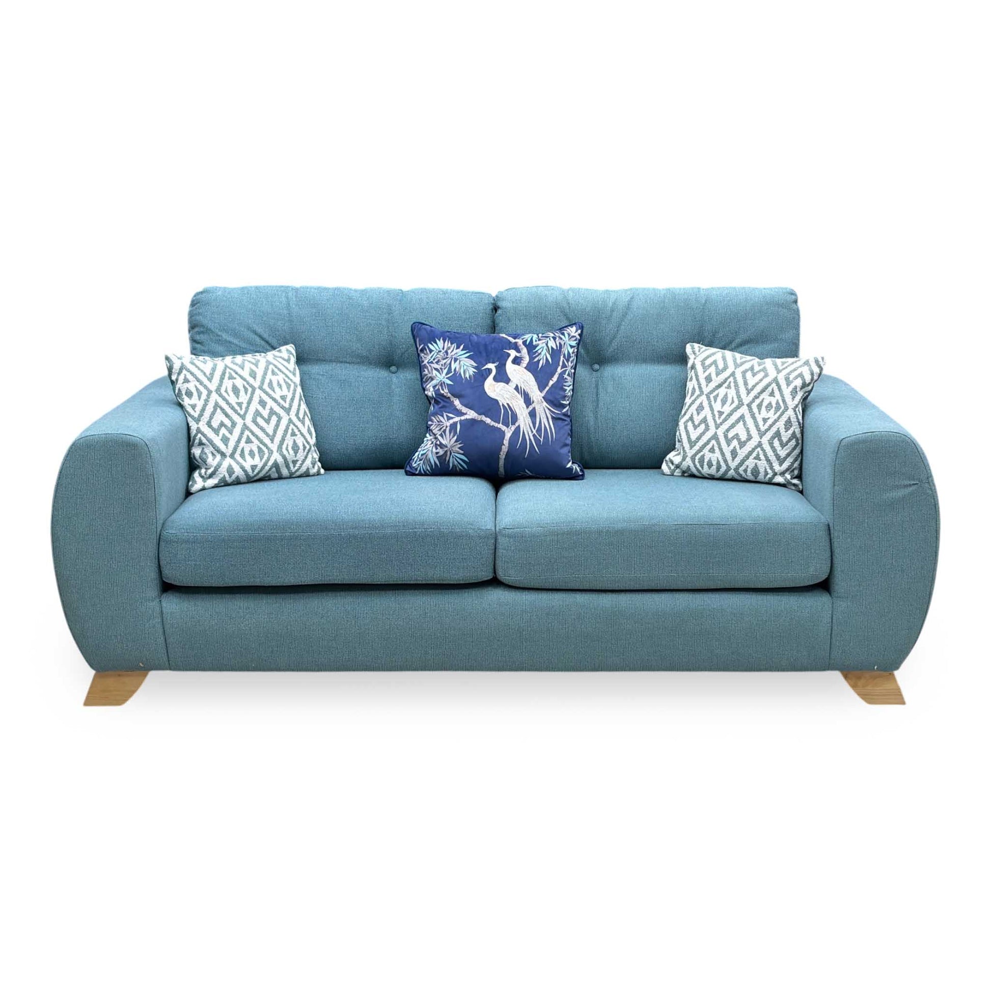 ‘Prent’ Teal Fabric 3 Seater Sofa Very.com