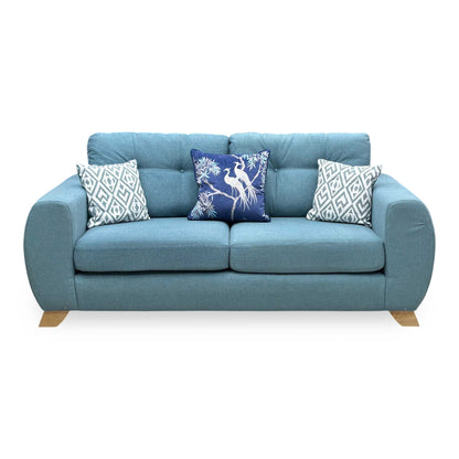 ‘Prent’ Teal Fabric 3 Seater Sofa Very.com