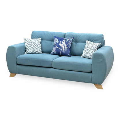 ‘Prent’ Teal Fabric 3 Seater Sofa Very.com