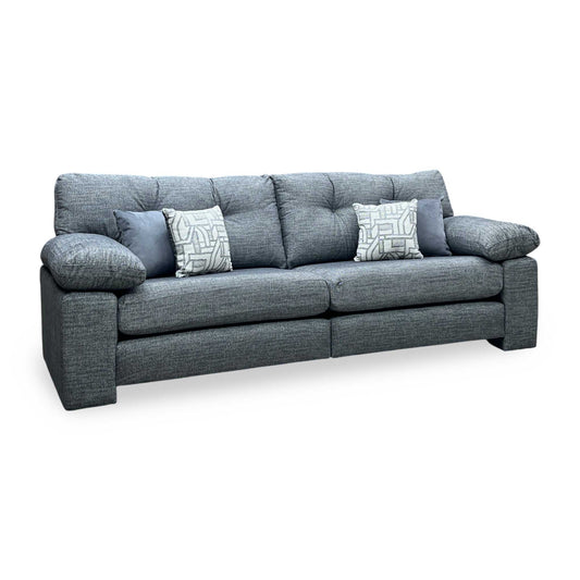 ‘Megan’ Grey Fabric 4 Seater Split Frame Sofa Very.com