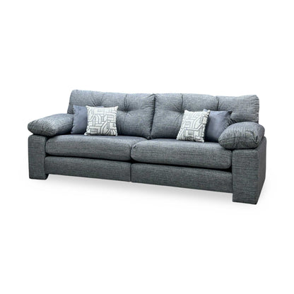 ‘Megan’ Grey Fabric 4 Seater Split Frame Sofa Very.com