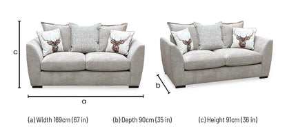 ‘Havana’ Mink Fabric 2 Seater Scatter Back Sofa Very.com