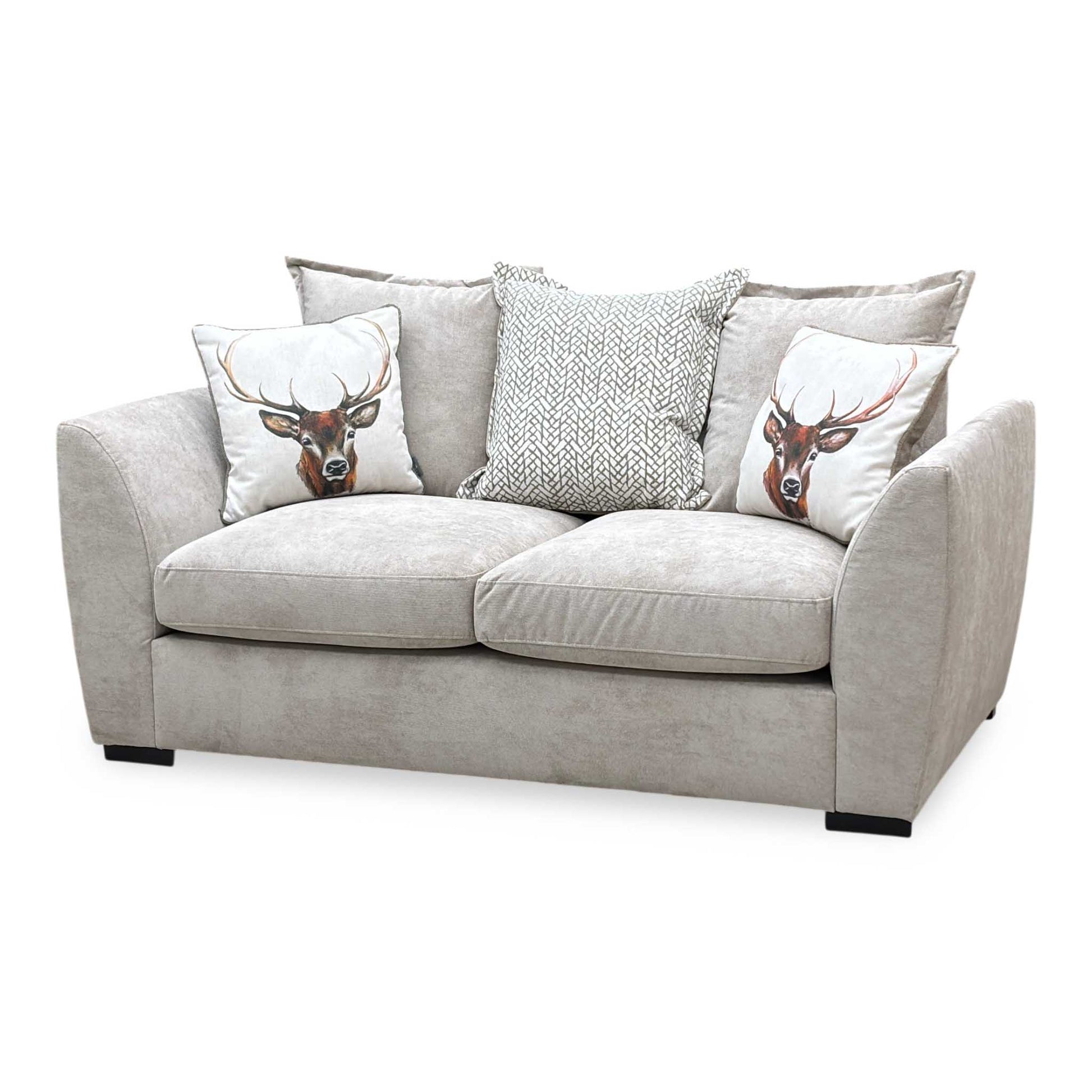 ‘Havana’ Mink Fabric 2 Seater Scatter Back Sofa Very.com