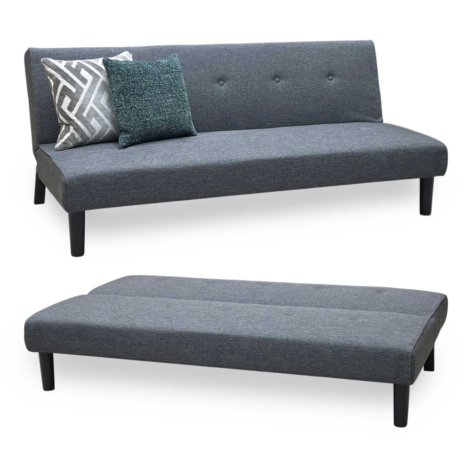 ‘Dax’ Dark Grey Fabric Sofa Bed Very.com