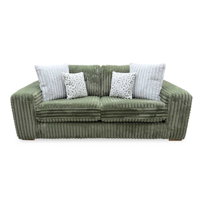 'Cosy' Olive Green Faux Fur Fabric 2 Seater Sofa Very.com