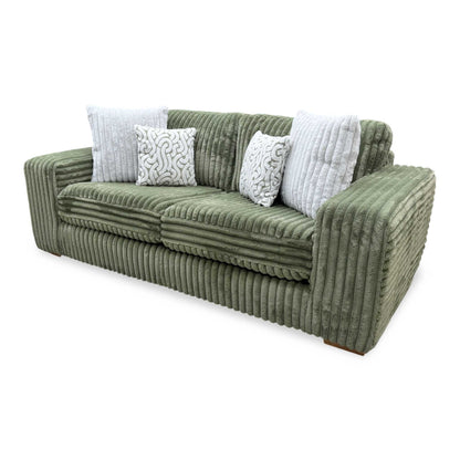 'Cosy' Olive Green Faux Fur Fabric 2 Seater Sofa Very.com