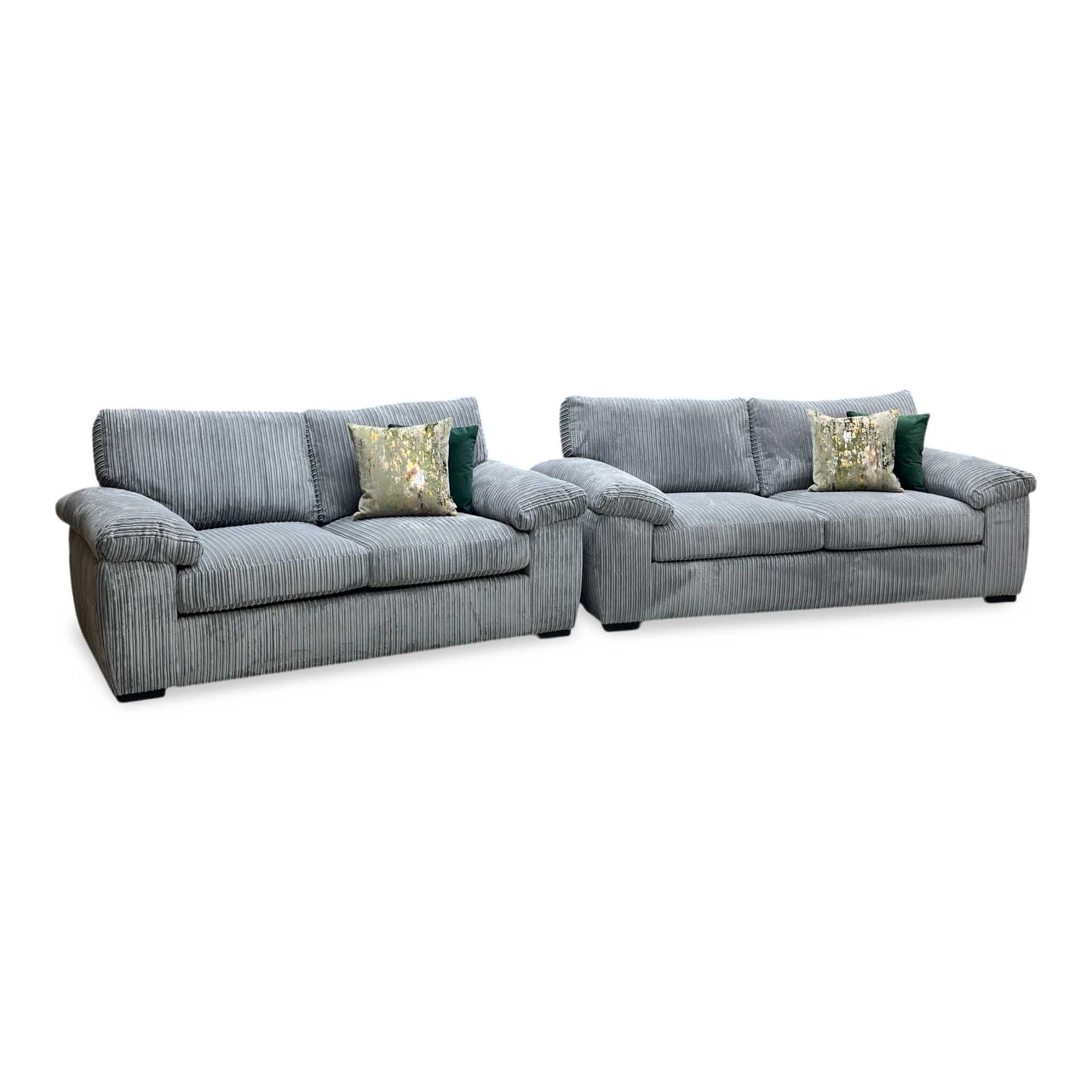 ‘Amalfi' Charcoal Grey Fabric Standard Back 3 + 2 Seater Sofa Very.com