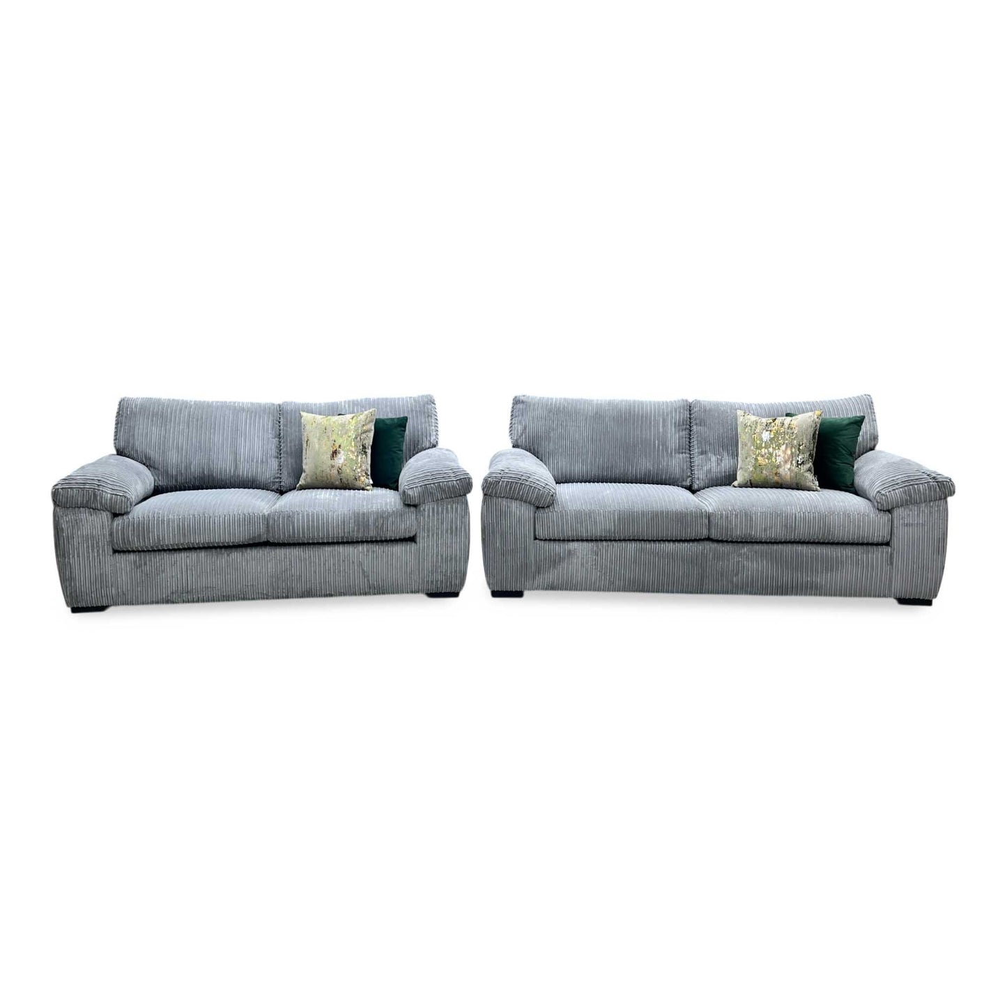 ‘Amalfi' Charcoal Grey Fabric Standard Back 3 + 2 Seater Sofa Very.com