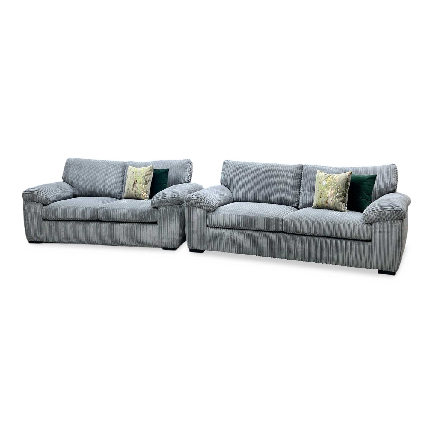 ‘Amalfi' Charcoal Grey Fabric Standard Back 3 + 2 Seater Sofa Very.com